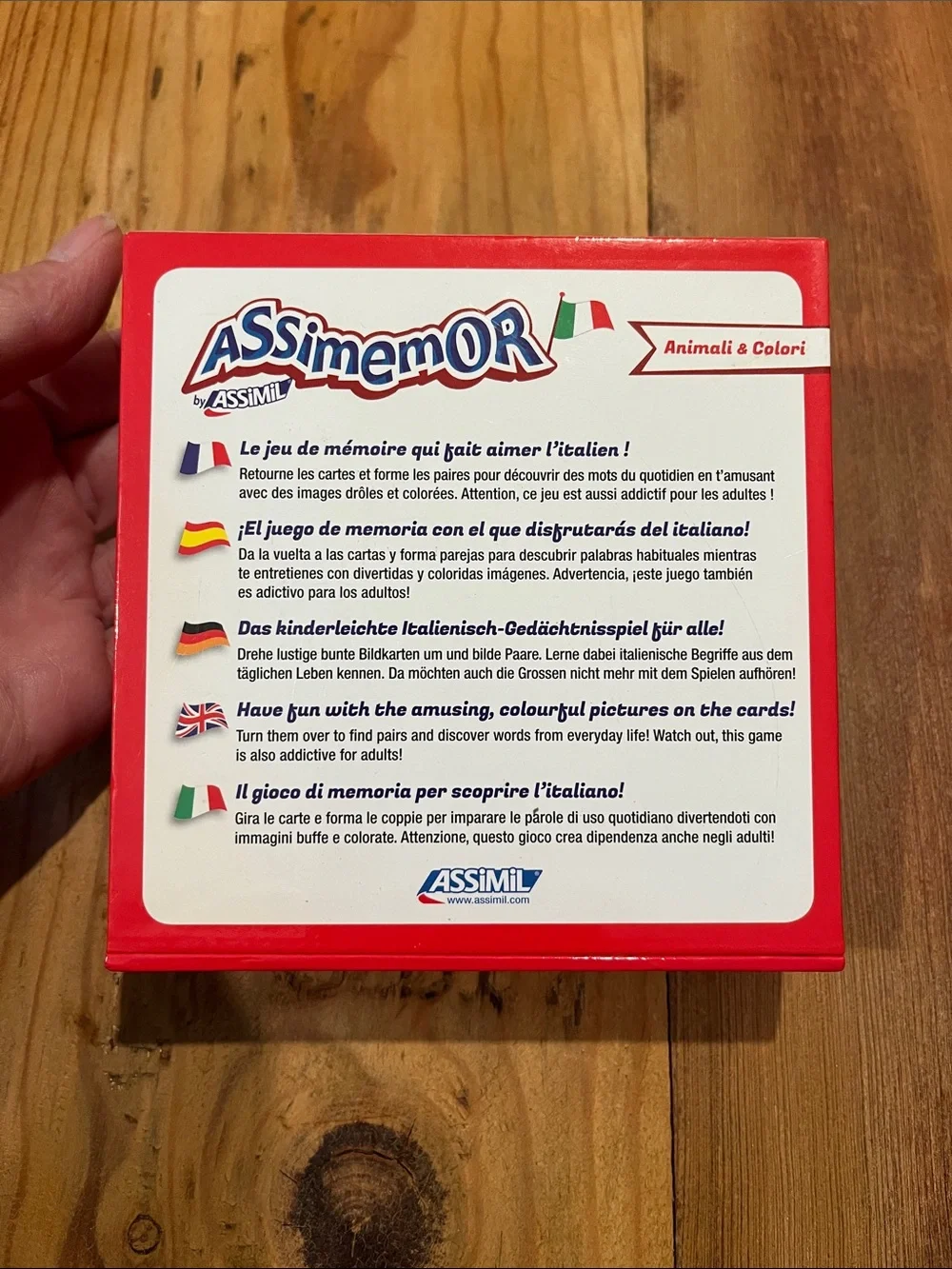 <Italian Language> Memory Card Game Colors & Animals 